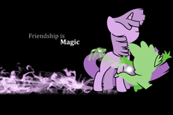 Size: 1920x1280 | Tagged: safe, artist:skeptic-mousey, imported from derpibooru, spike, twilight sparkle, dust: an elysian tail, style emulation