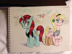 Size: 1024x768 | Tagged: safe, artist:andypriceart, imported from derpibooru, andy you magnificent bastard, face it tiger. you just hit the jackpot, gwen stacy, i let gwen stacy die, mary jane watson, ponified, sketchbook, spider-man, traditional art