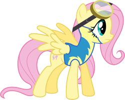 Size: 4504x3617 | Tagged: safe, artist:baumkuchenpony, imported from derpibooru, fluttershy, absurd resolution, female, simple background, solo, transparent background, vector, wonderbolt trainee uniform, wonderbolts, wondershy