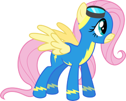 Size: 5333x4237 | Tagged: safe, artist:baumkuchenpony, imported from derpibooru, fluttershy, absurd resolution, female, goggles, simple background, solo, transparent background, vector, wonderbolts, wonderbolts uniform, wondershy