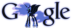 Size: 5299x2066 | Tagged: safe, artist:90sigma, artist:vipeydashie, imported from derpibooru, nightmare moon, female, google, logo, simple background, solo, theme, transparent background, vector