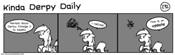 Size: 1280x404 | Tagged: safe, artist:tetrapony, imported from derpibooru, derpy hooves, pegasus, pony, comic:the daily derp, comic, female, kinda derpy daily, mare, monochrome