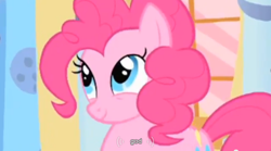 Size: 854x475 | Tagged: safe, imported from derpibooru, screencap, pinkie pie, feeling pinkie keen, female, god, pinkie pie is god, solo, youtube caption