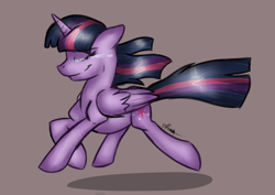 Size: 1024x723 | Tagged: dead source, safe, artist:rainbowaliona, imported from derpibooru, twilight sparkle, alicorn, pony, crying, female, mare, running, solo, twilight sparkle (alicorn)