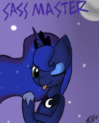 Size: 800x1000 | Tagged: safe, artist:8-blit-poni, imported from derpibooru, princess luna, alicorn, pony, female, mare, one eye closed, sassy, solo, tongue out, wink