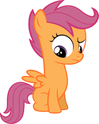 Size: 4000x4963 | Tagged: safe, artist:socsocben, imported from derpibooru, scootaloo, pegasus, pony, female, looking down, simple background, sitting, solo, transparent background, vector