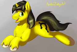 Size: 1280x871 | Tagged: safe, artist:hoodoo, imported from derpibooru, oc, oc only, pony, unicorn, commission, male, solo, stallion, yellow