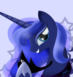 Size: 2261x2400 | Tagged: safe, artist:bludraconoid, imported from derpibooru, princess luna, crown, female, smiling, solo, tiara