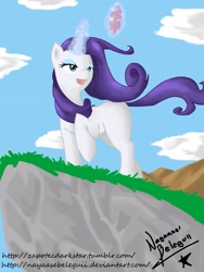 Size: 2187x2901 | Tagged: safe, artist:nayaasebeleguii, imported from derpibooru, rarity, female, gem, magic, solo