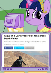 Size: 564x800 | Tagged: safe, imported from derpibooru, twilight sparkle, alicorn, pony, awesome, darth vader, death valley, exploitable meme, meme, obligatory pony, tv meme, twiface, twilight sparkle (alicorn), we got a badass over here