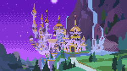 Size: 750x420 | Tagged: safe, artist:djsonorus, imported from derpibooru, canterlot, canterlot castle, pixel art