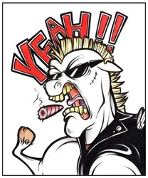 Size: 450x540 | Tagged: safe, artist:uglyapple, imported from derpibooru, bulk biceps, cigar, clothes, leather jacket, male, smoking, solo, sunglasses
