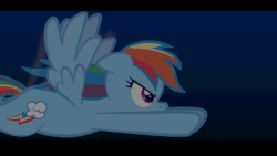 Size: 800x450 | Tagged: safe, artist:jepso, imported from derpibooru, rainbow dash, animated, female, flying, gif, letterboxing, solo
