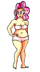 Size: 442x787 | Tagged: safe, artist:applelight limited, deleted from derpibooru, imported from derpibooru, pinkie pie, belly, belly button, breasts, busty pinkie pie, female, humanized, solo