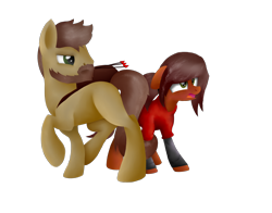 Size: 3000x2350 | Tagged: safe, artist:shyshyoctavia, imported from derpibooru, ellie, joel, ponified, the last of us
