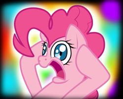 Size: 615x491 | Tagged: artist needed, safe, imported from derpibooru, pinkie pie, earth pony, pony, female, my brain is full of fuck, my mind is full of fuck, open mouth, reaction image, solo