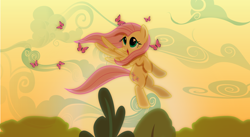 Size: 10000x5492 | Tagged: safe, artist:spectty, imported from derpibooru, fluttershy, absurd resolution, female, solo, vector