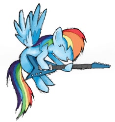 Size: 866x923 | Tagged: safe, artist:tierraverde, imported from derpibooru, rainbow dash, pegasus, pony, electric guitar, eyes closed, female, guitar, musical instrument, solo