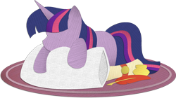 Size: 1450x813 | Tagged: safe, artist:saw-buck, imported from derpibooru, twilight sparkle, female, minimalist, pillow, quill, scroll, sleeping, solo