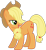Size: 856x933 | Tagged: safe, artist:waranto, imported from derpibooru, applejack, bedroom eyes, female, hair over one eye, looking back, simple background, solo, transparent background, vector