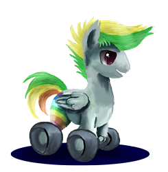 Size: 2827x2884 | Tagged: safe, artist:owlvortex, imported from derpibooru, oc, oc only, oc:rolly slammer, oc:wheely bopper, original species, wheelpone, rule 63, solo