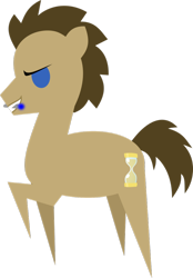 Size: 746x1072 | Tagged: safe, artist:demonreapergirl, imported from derpibooru, doctor whooves, time turner, earth pony, pony, cutie mark, hooves, lineless, male, mouth hold, pointy ponies, raised hoof, simple background, solo, sonic screwdriver, stallion, transparent background, vector