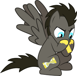 Size: 1777x1766 | Tagged: safe, artist:peora, imported from derpibooru, doctor whooves, time turner, pegasus, pony, ask discorded whooves, butter, discord whooves, discorded, food, male, race swap, simple background, solo, that pony sure does love butter, transparent background, vector