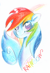 Size: 917x1328 | Tagged: safe, artist:sellyinwonderland, imported from derpibooru, rainbow dash, female, solo, traditional art