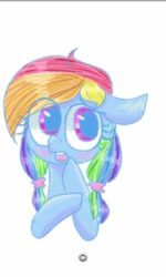 Size: 450x750 | Tagged: safe, artist:danadyu, imported from derpibooru, rainbow dash, alternate hairstyle, female, solo