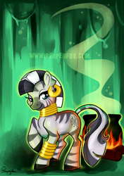 Size: 618x876 | Tagged: safe, artist:reaperfox, imported from derpibooru, zecora, zebra, female, solo