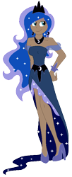 Size: 299x736 | Tagged: safe, artist:cookiejelly, imported from derpibooru, princess luna, human, female, humanized, simple background, solo