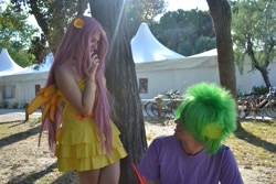 Size: 960x640 | Tagged: safe, artist:bakakawaicosplay0o0, imported from derpibooru, fluttershy, spike, human, cosplay, female, flutterspike, irl, irl human, male, photo, shipping, straight