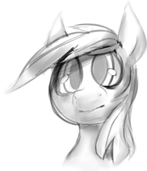 Size: 460x534 | Tagged: safe, artist:dotkwa, imported from derpibooru, rainbow dash, female, grayscale, monochrome, solo