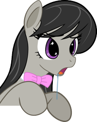 Size: 436x545 | Tagged: safe, artist:reiduran, imported from derpibooru, octavia melody, earth pony, pony, bow, bowtie, drool, female, mare, reaction image, simple background, solo, transparent background, vector