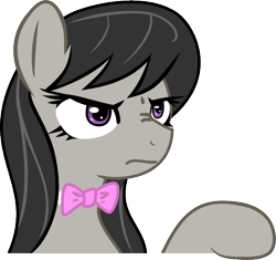 Size: 690x649 | Tagged: safe, artist:haetran, artist:reiduran, imported from derpibooru, octavia melody, earth pony, pony, bowtie, female, mare, octavia is not amused, reaction image, simple background, solo, transparent background, unamused, vector