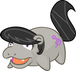 Size: 851x797 | Tagged: safe, imported from derpibooru, octavia melody, slowpoke (pokémon), female, simple background, slowpoke, solo, transparent background, vector