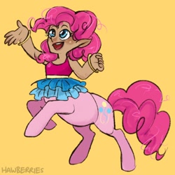 Size: 400x400 | Tagged: safe, artist:leoniexli, imported from derpibooru, pinkie pie, centaur, female, solo