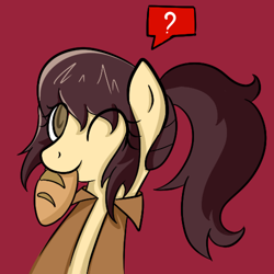 Size: 500x500 | Tagged: safe, artist:ask-sasha-pony, imported from derpibooru, pony, ask, attack on titan, bread, ponified, sasha braus, solo