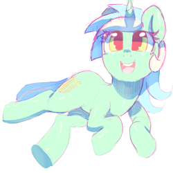 Size: 675x675 | Tagged: safe, artist:mewball, imported from derpibooru, lyra heartstrings, pony, unicorn, female, looking at you, mare, on side, side, simple background, solo, transparent background