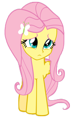 Size: 1280x1949 | Tagged: safe, artist:php50, imported from derpibooru, fluttershy, human head pony, hybrid, pegasus, pony, equestria girls, abomination, adoracreepy, creepy, cursed, cute, face swap, female, floppy ears, frown, hair ornament, looking up, mare, sad, shy, simple background, solo, transparent background, vector, what has magic done, what has science done