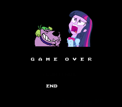 Size: 512x448 | Tagged: safe, imported from derpibooru, spike, twilight sparkle, dog, equestria girls, exploitable meme, game over, muttley, nintendo entertainment system, spike the dog, twiscream, wacky races