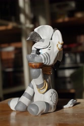 Size: 3264x4928 | Tagged: safe, artist:ferrumiz, imported from derpibooru, zecora, zebra, sculpture