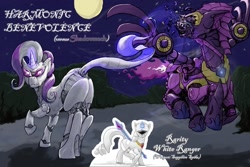 Size: 1200x800 | Tagged: safe, artist:sean mirrsen, imported from derpibooru, rarity, cyborg, power rangers, zord