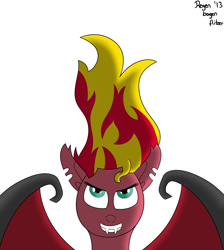 Size: 2593x2896 | Tagged: safe, artist:regxy, imported from derpibooru, sunset shimmer, demon, female, solo, sunset satan, wings
