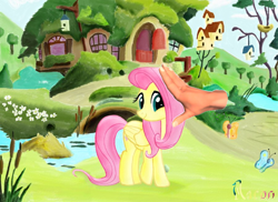 Size: 900x654 | Tagged: safe, artist:macon, artist:raynaron, edit, imported from derpibooru, fluttershy, hand