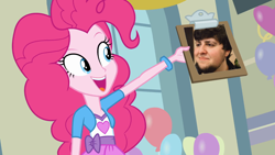 Size: 1920x1080 | Tagged: safe, imported from derpibooru, pinkie pie, equestria girls, balloon, jontron, meme