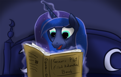 Size: 1024x655 | Tagged: safe, artist:nova-w-hoof, imported from derpibooru, princess luna, book, crying, female, reading, solo