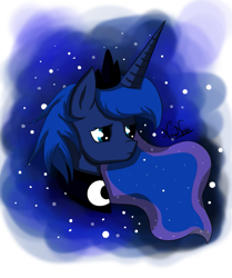 Size: 901x1080 | Tagged: safe, artist:nyunimu, imported from derpibooru, princess luna, female, solo