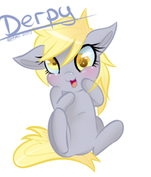 Size: 600x700 | Tagged: safe, artist:chiakitasso, imported from derpibooru, derpy hooves, pegasus, pony, cute, derpabetes, female, mare, solo