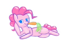 Size: 640x360 | Tagged: artist needed, safe, imported from derpibooru, pinkie pie, carrot, female, solo